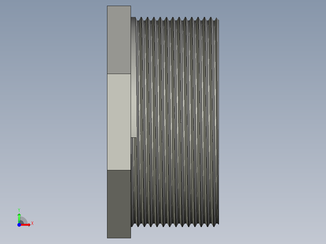 螺纹管转接头-内外丝异径 DN60-DN10前视图
