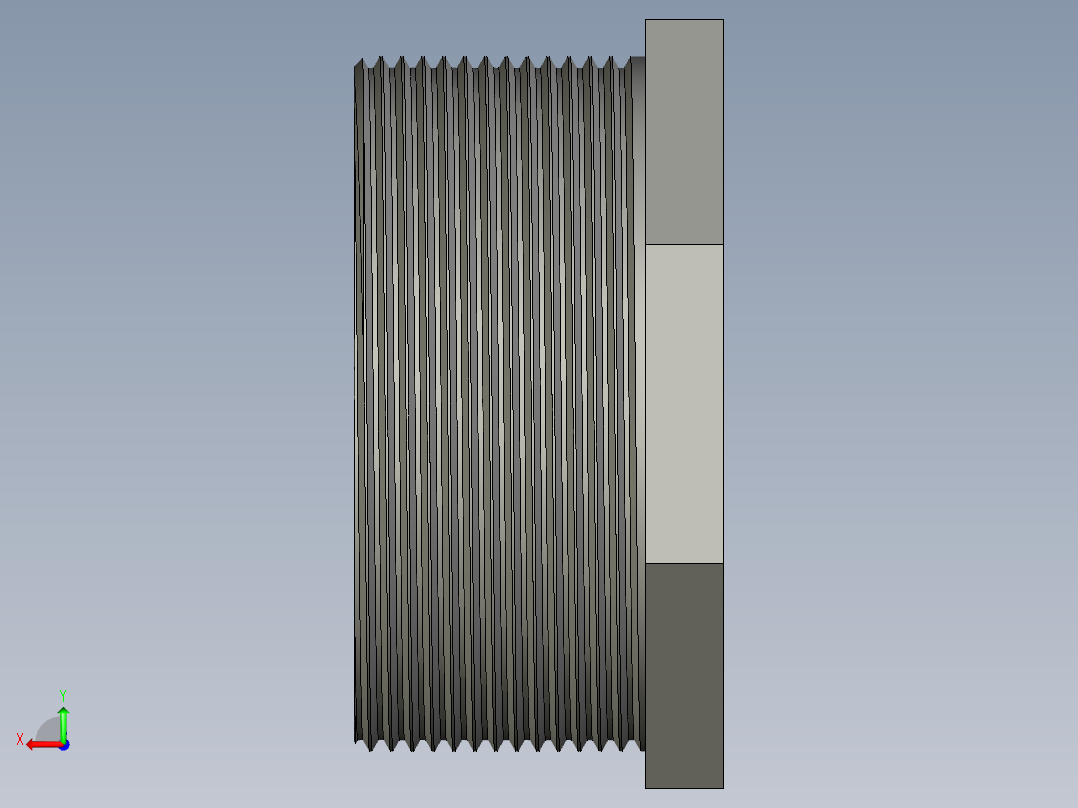 螺纹管转接头-内外丝异径 DN60-DN10后视图