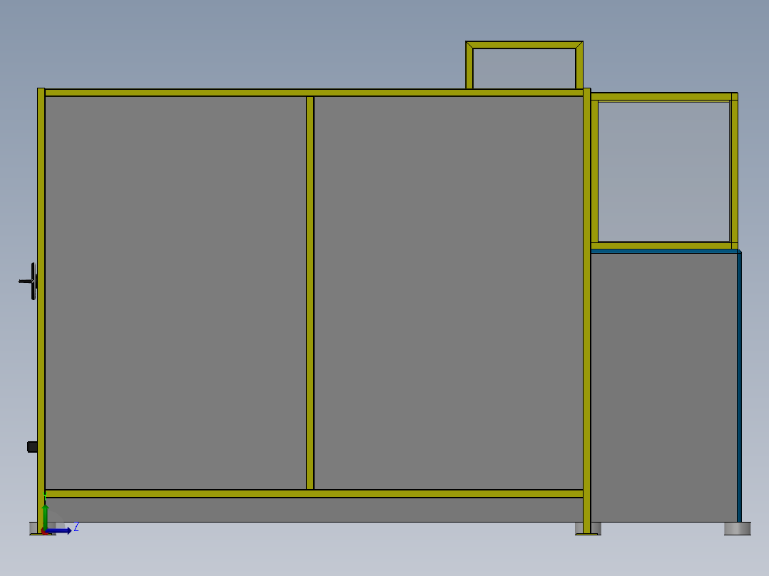 P0000200-大型重型保护板 - 1200Ø 板左视图