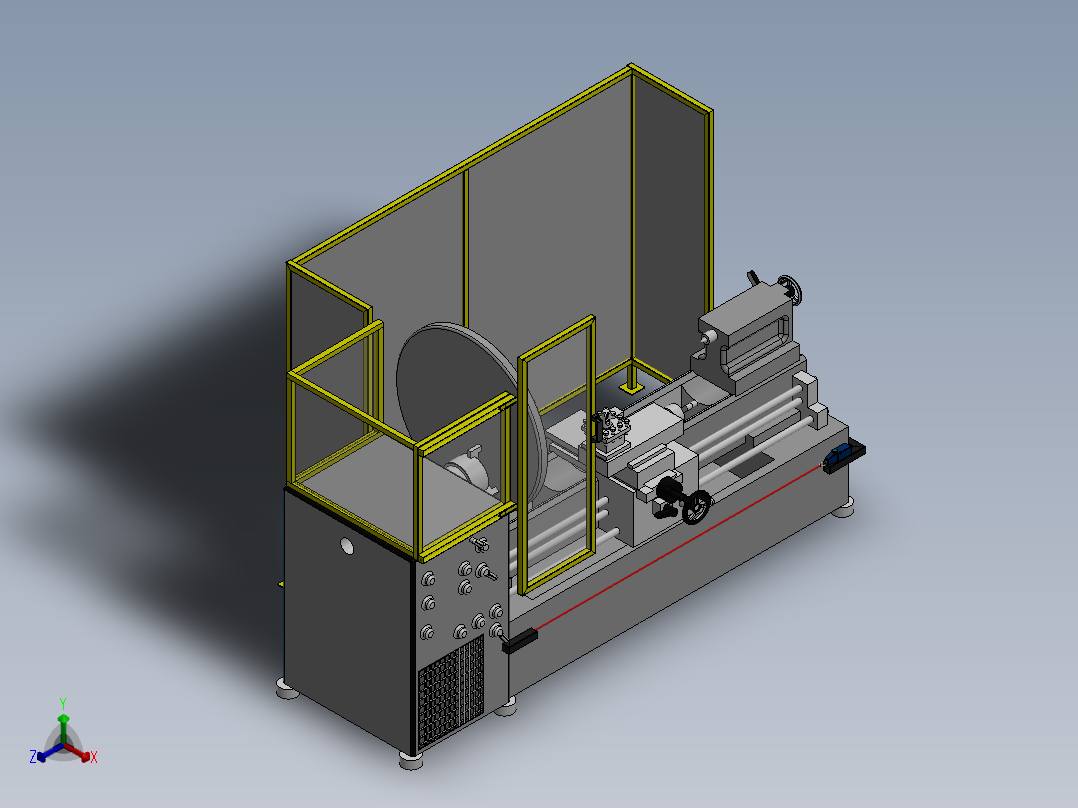 P0000200-大型重型保护板 - 1200Ø 板正等轴测图