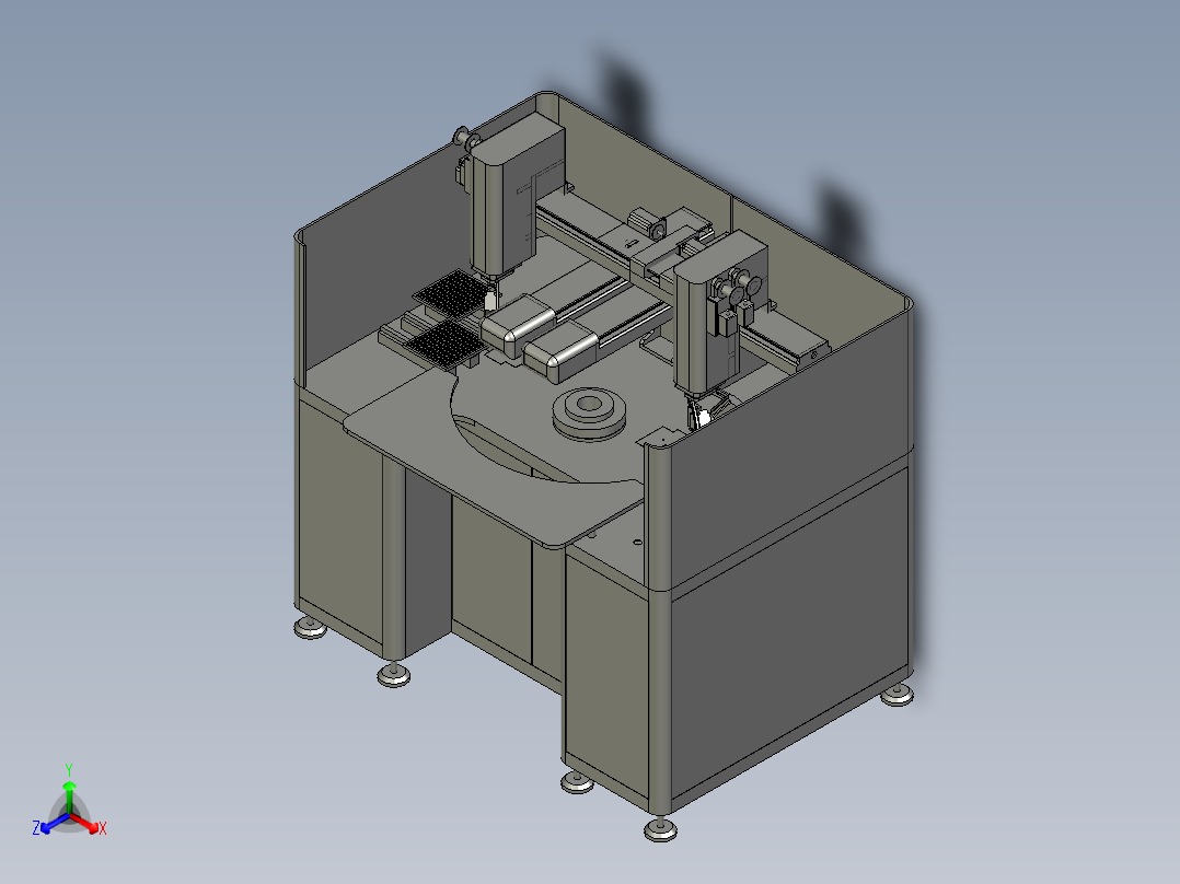 自动焊锡机正等轴测图