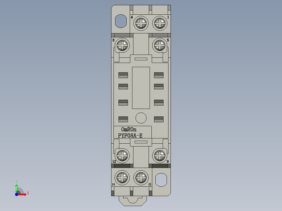 欧姆龙继电器座PYF08A-E前视图