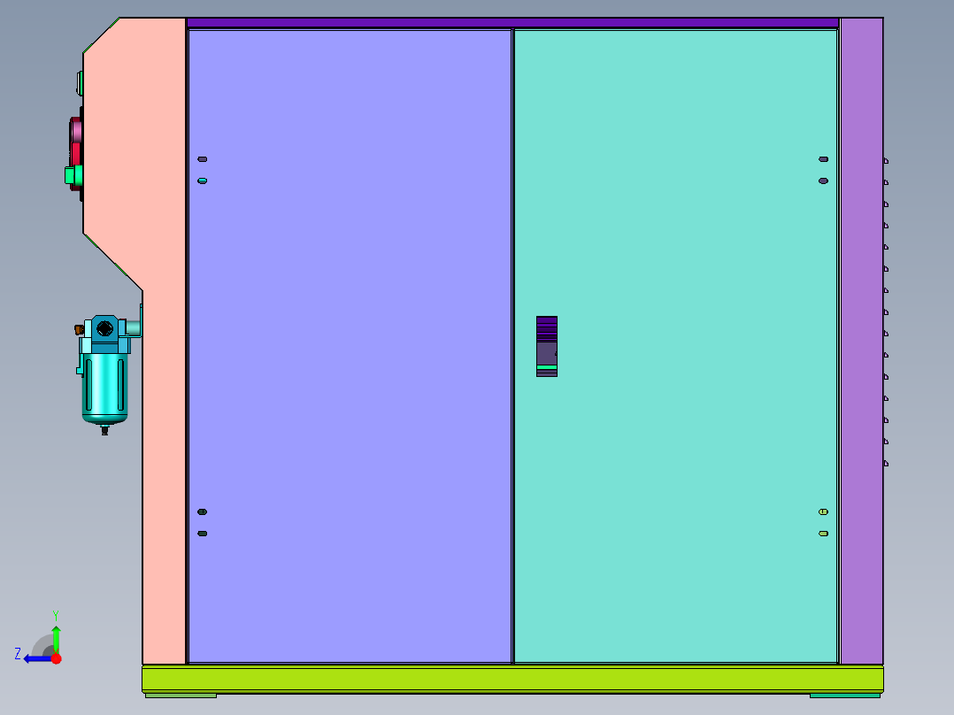 环保型真空机组装置右视图