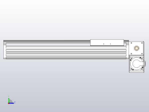 皮带直线轴半封闭可选导轨TPA-HNB-202D-140-L400-RP-C-P75-N3左视缩略图