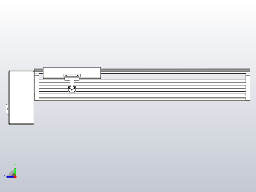 皮带直线轴半封闭可选导轨TPA-HNB-202D-140-L400-RP-C-P75-N3右视缩略图