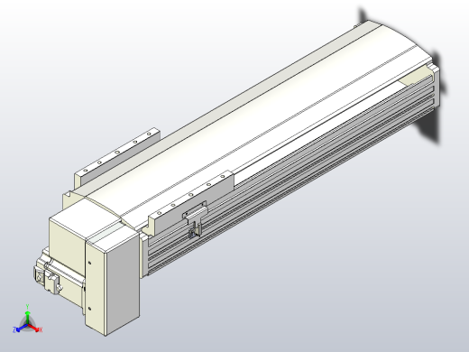 皮带直线轴半封闭可选导轨TPA-HNB-202D-140-L400-RP-C-P75-N3正等轴测缩略图