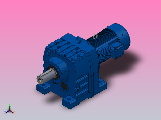 R137底脚轴伸式安装斜齿轮减速机R137-YVB2.2-8P-100-M1-0°