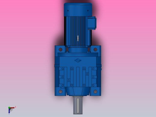R137底脚轴伸式安装斜齿轮减速机R137-YVB2.2-8P-100-M1-0°俯视缩略图
