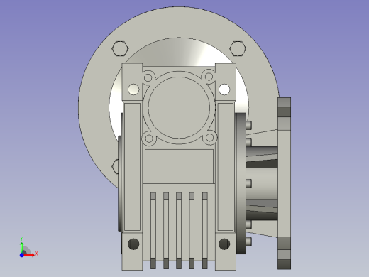 NMRV075蜗轮蜗杆减速机RV75-100-055kW-FA1_NMRV减速机前视缩略图