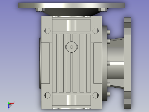 NMRV075蜗轮蜗杆减速机RV75-100-055kW-FA1_NMRV减速机俯视缩略图