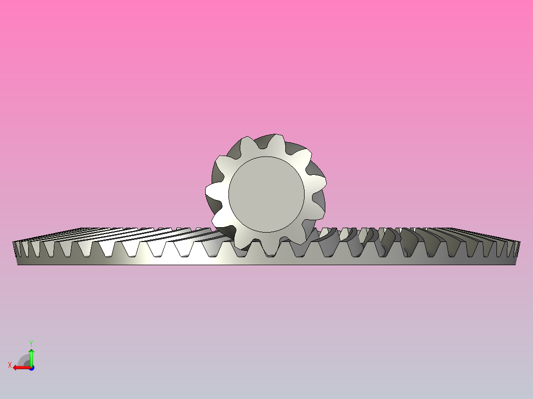 螺旋锥齿轮后视图