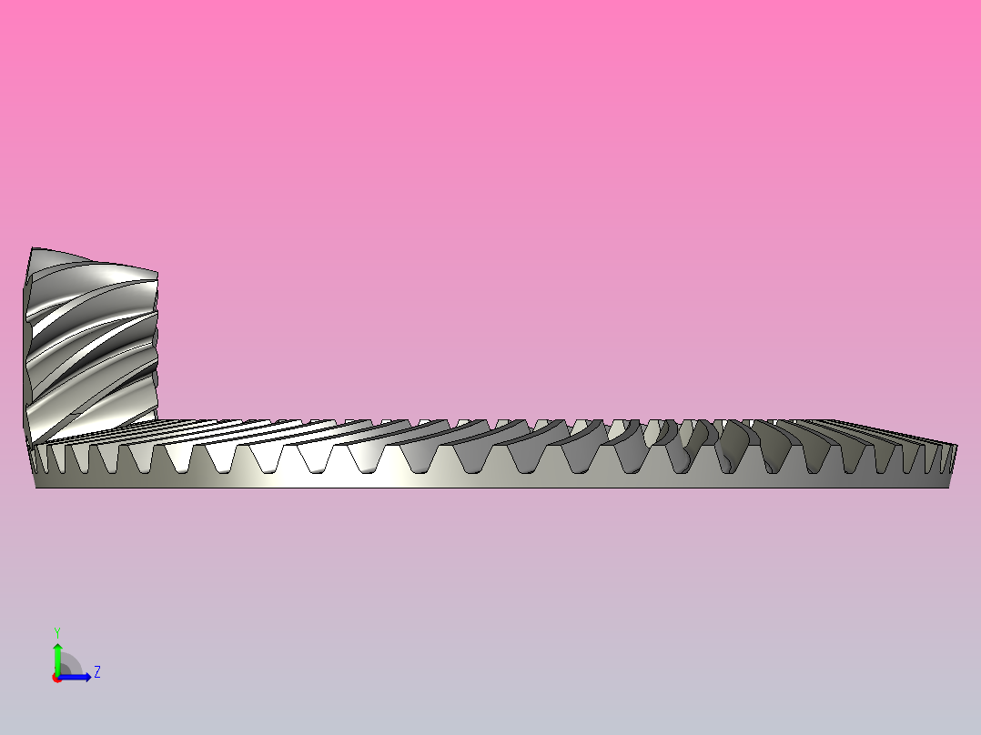 螺旋锥齿轮左视图