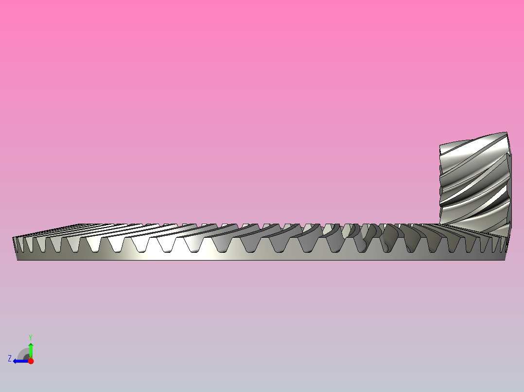 螺旋锥齿轮右视图