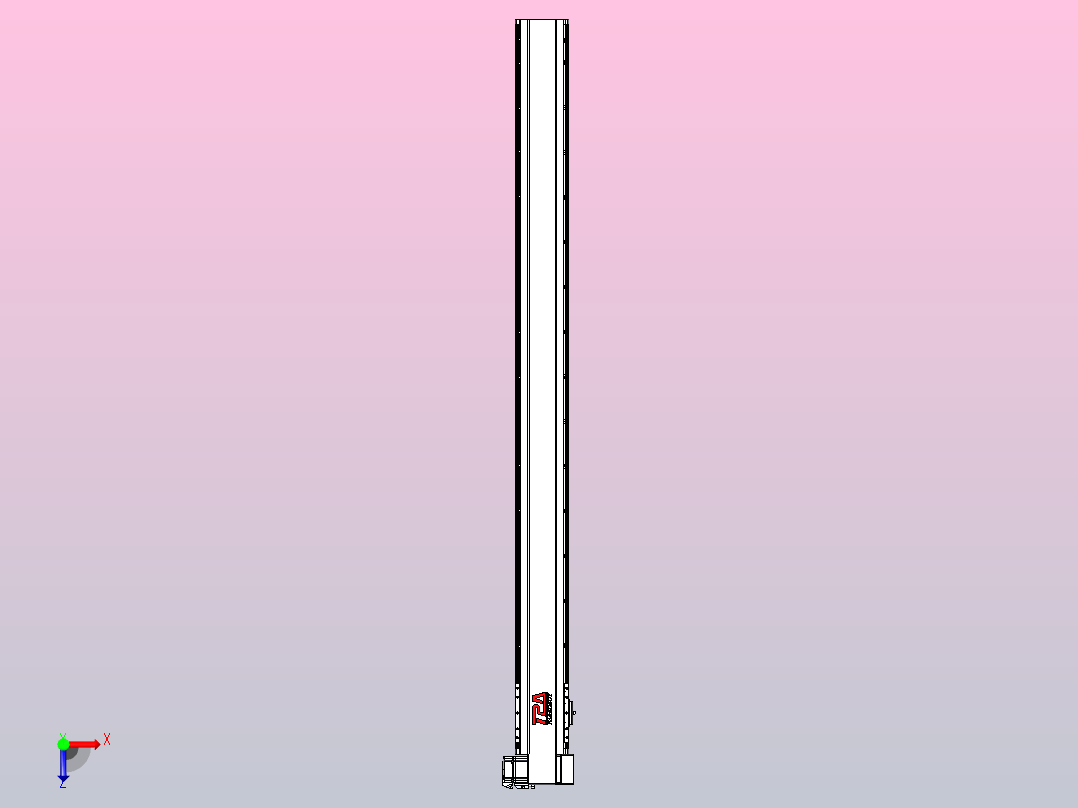 皮带直线轴半封闭可选导轨TPA-HNB-120D-110-L1400-RP-C-P40-N3俯视图