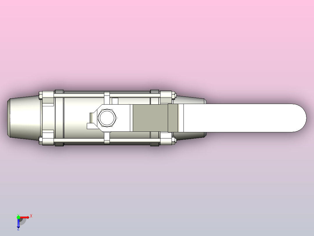 全通径1000PSI不锈钢对焊球阀DN15_3俯视图