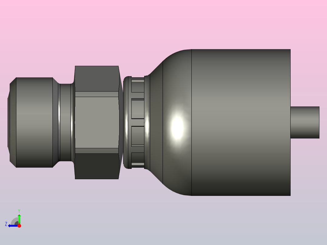 标准液压接头1J043-4-4右视图