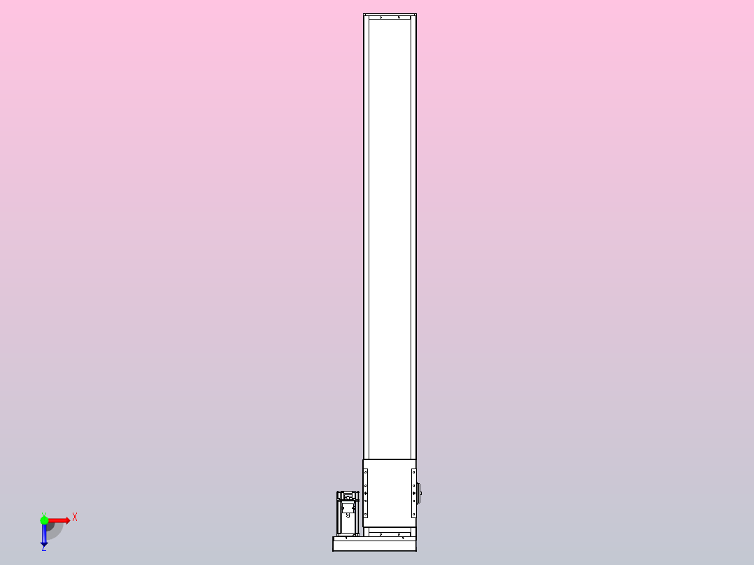 滚珠丝杠直线轴带导轨全封闭TPA-HCR-140D-2010C-L1150-ML-Y-P40-N3俯视图