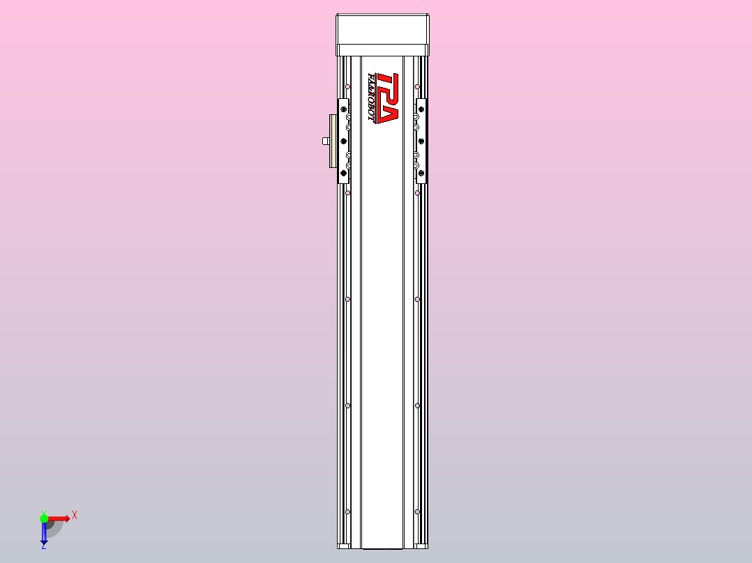 日规模组半封闭丝杆TPA-HNR-85D-1610C-L300-MP-Y-P20-N3俯视图