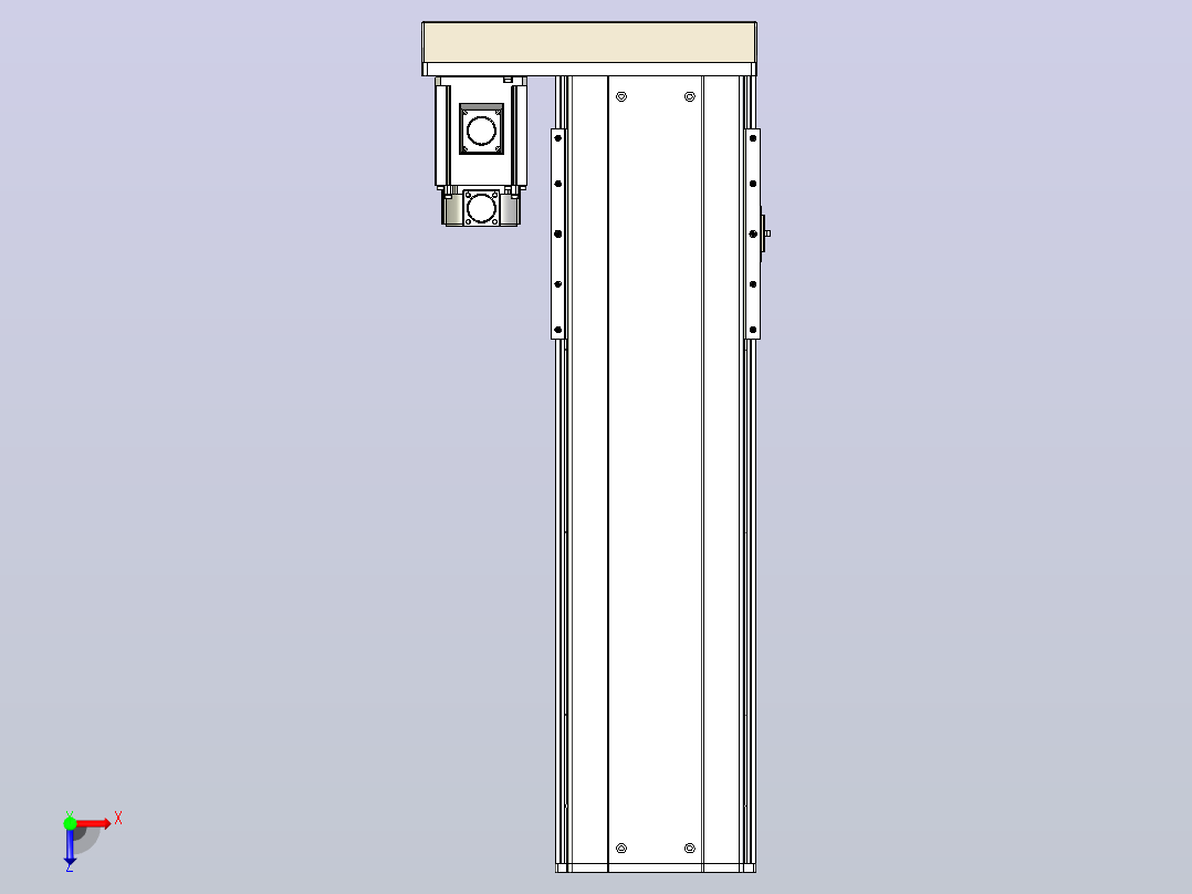 日规模组半封闭丝杆TPA-HNR-220D-3210C-L500-MR-C-P1K-N3俯视图