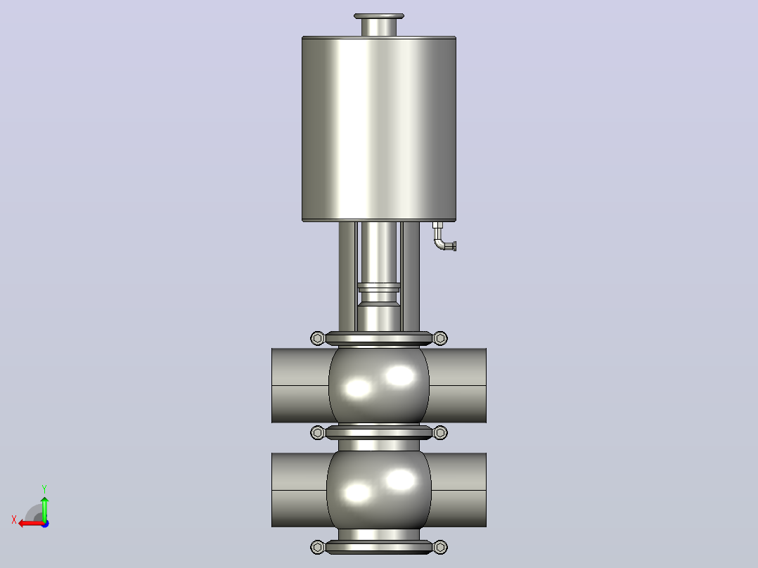 DJF01-FE-F型气动单座阀[DJF01-FE-DN50]后视图