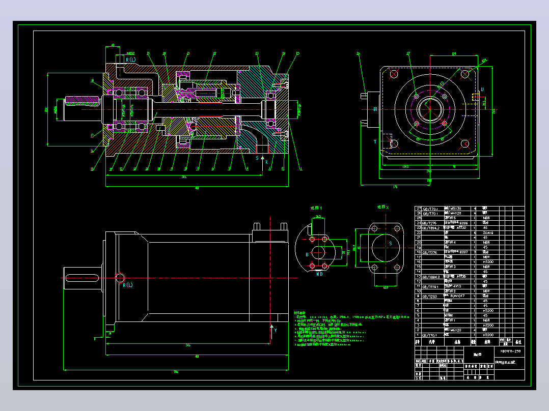 XB01F0-250  轴向柱塞定量泵（CAD+说明书）