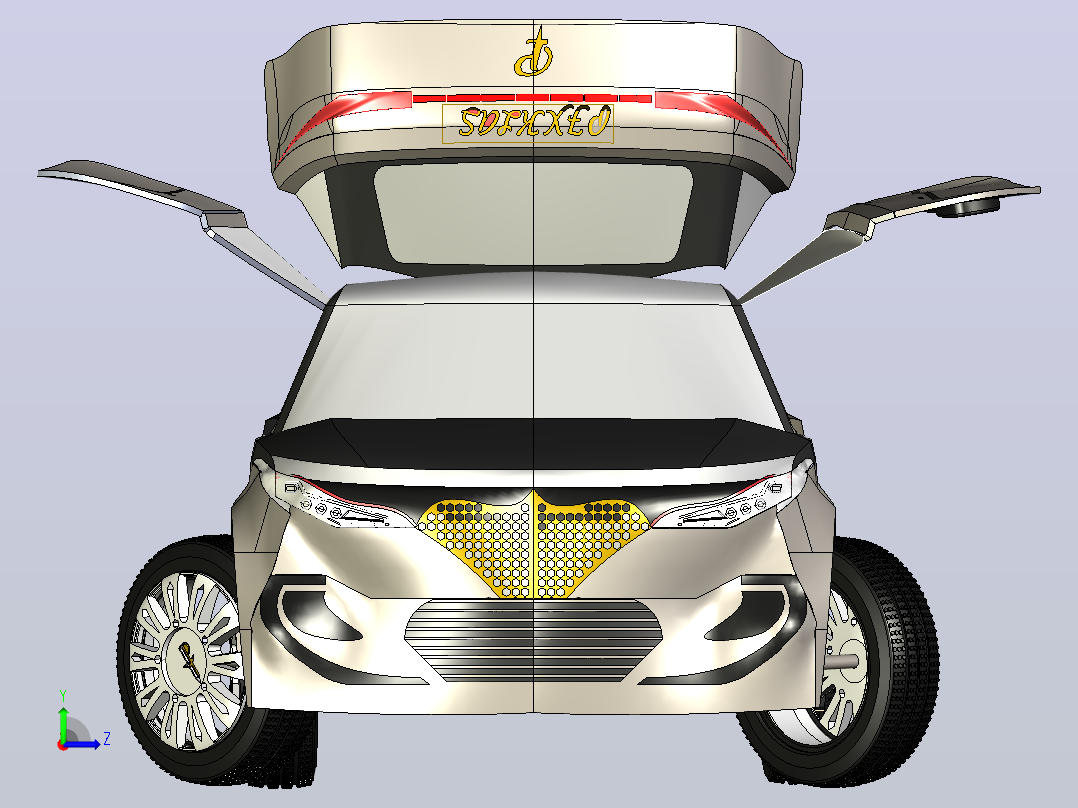 SUV汽车，左视图