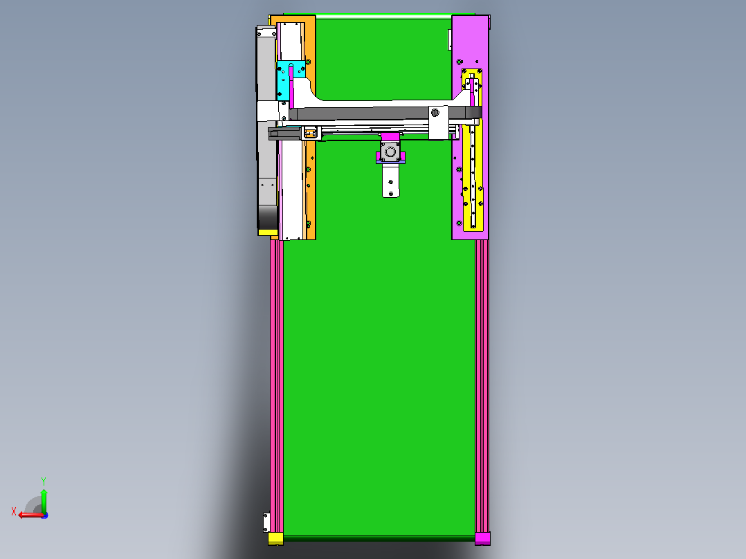 电池测试生产线后视图