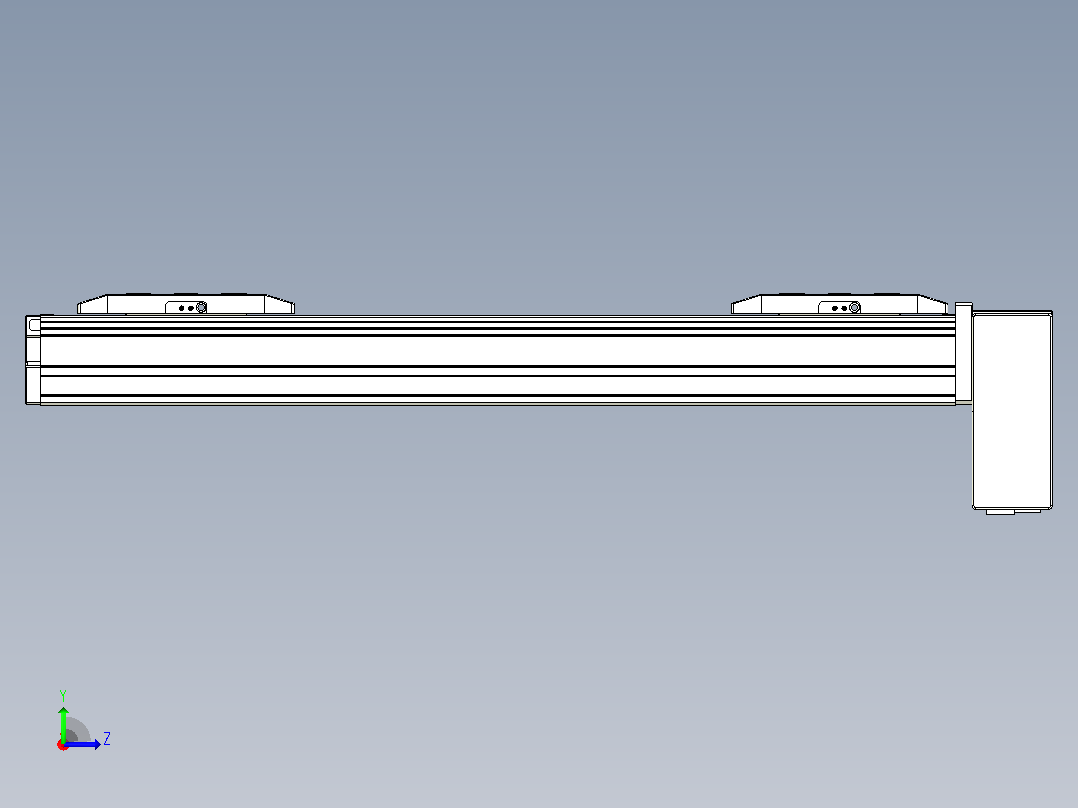 皮带直线轴双滑块型TPA-GCBS-50-P42-L100-LP-M10-N3左视图