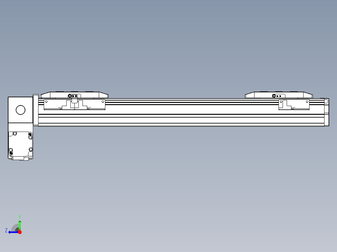 皮带直线轴双滑块型TPA-GCBS-50-P42-L100-LP-M10-N3右视图