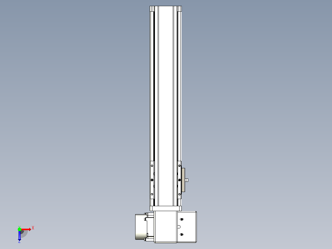 皮带直线轴半封闭可选导轨TPA-HNB-65S-90-L250-RP-C-P20-N3俯视图