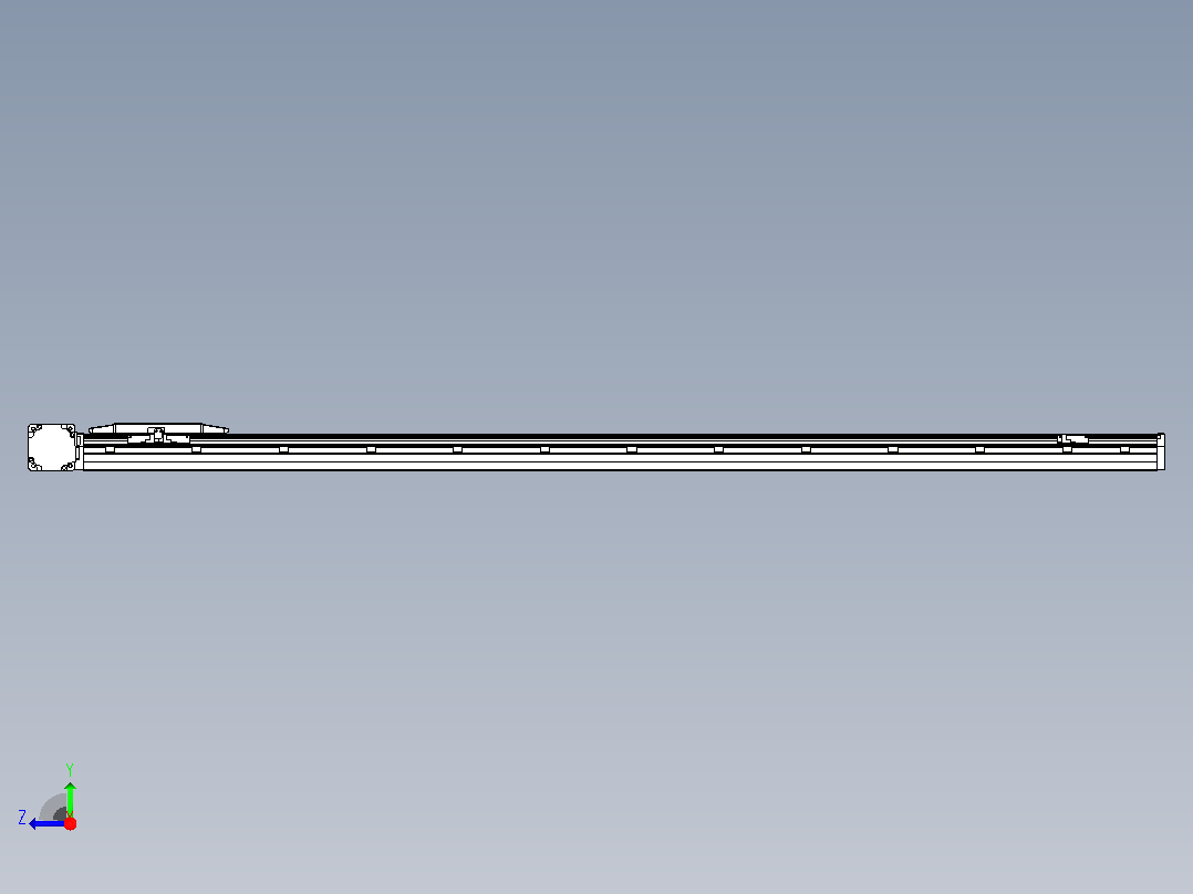 机器人皮带驱动直线轴TPA-GCB-150-P80-L1550-DL-M75-N3右视图