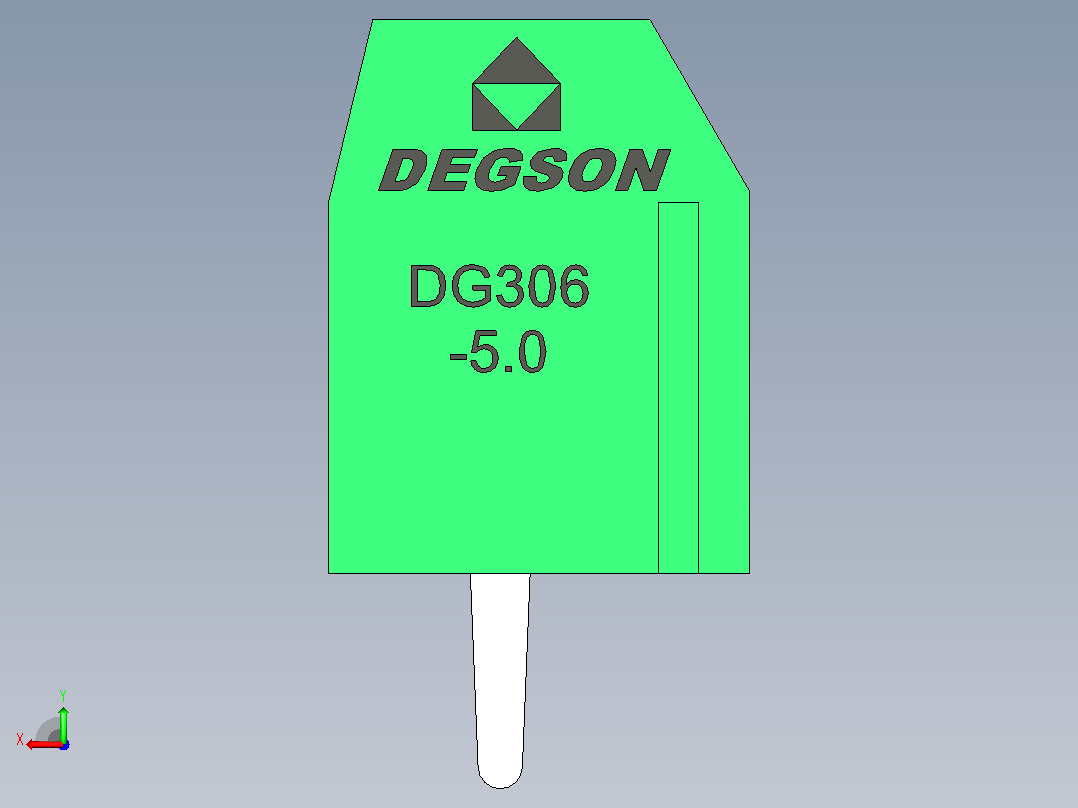 9针DG306 5绿色间距5毫米后视图