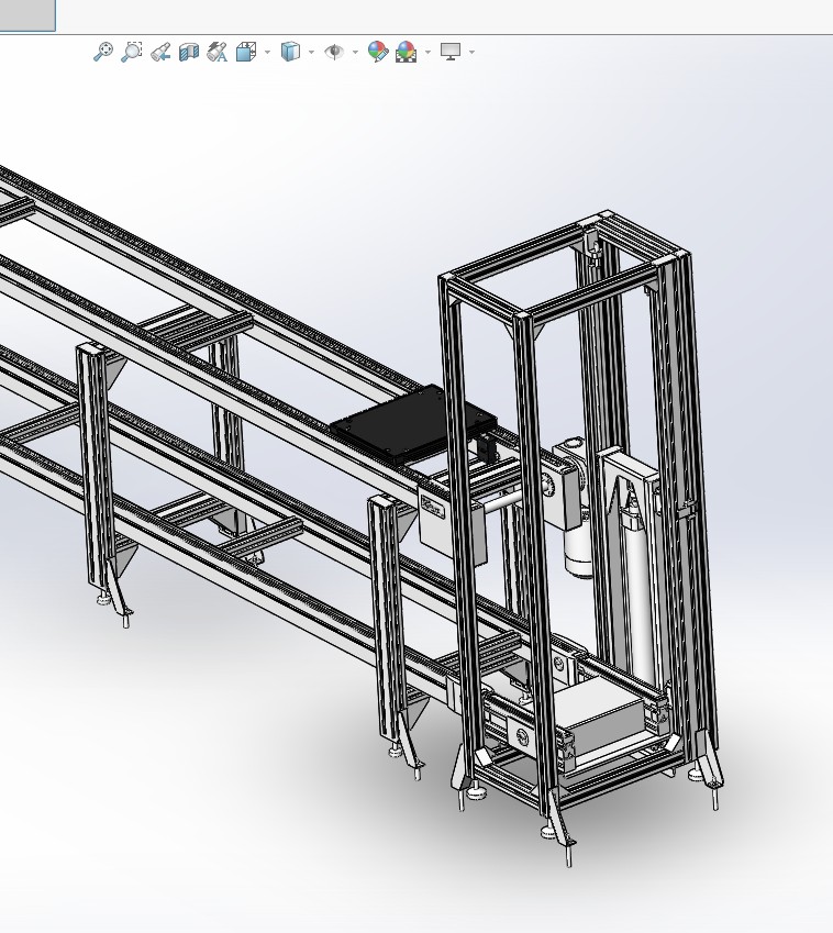 上下循环倍速链输送线 3D图 机械设计素材 3D模型参考资料