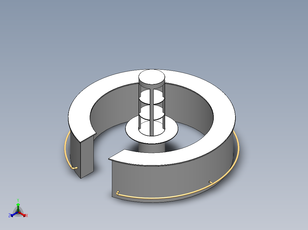 吧台商品展示架书架SW2015正等轴测图