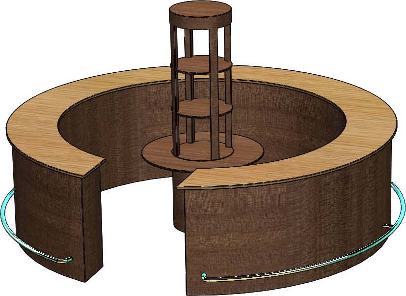 吧台商品展示架书架SW2015