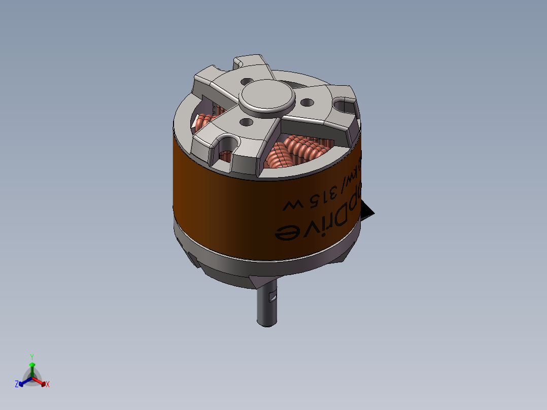 电机16正等轴测图