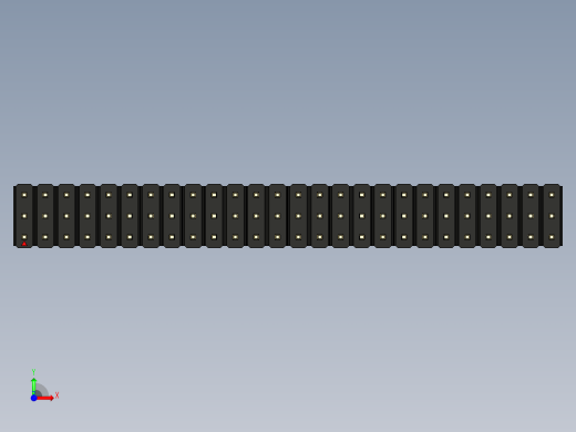 彩色公头100mil（2.54mm）系列-DS1021_black_3x26p_100mil_Type1_rev1.0前视缩略图