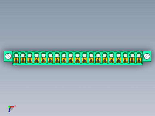 DEGSON 15EDG（公头） 3.81mm 螺钉锁紧，插拔式接线端子 FullPack-15EDGKNM-3.81-19P-14-00AH俯视缩略图