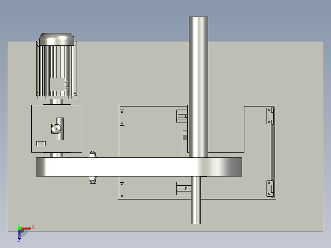PVC管材切割撕碎机俯视图