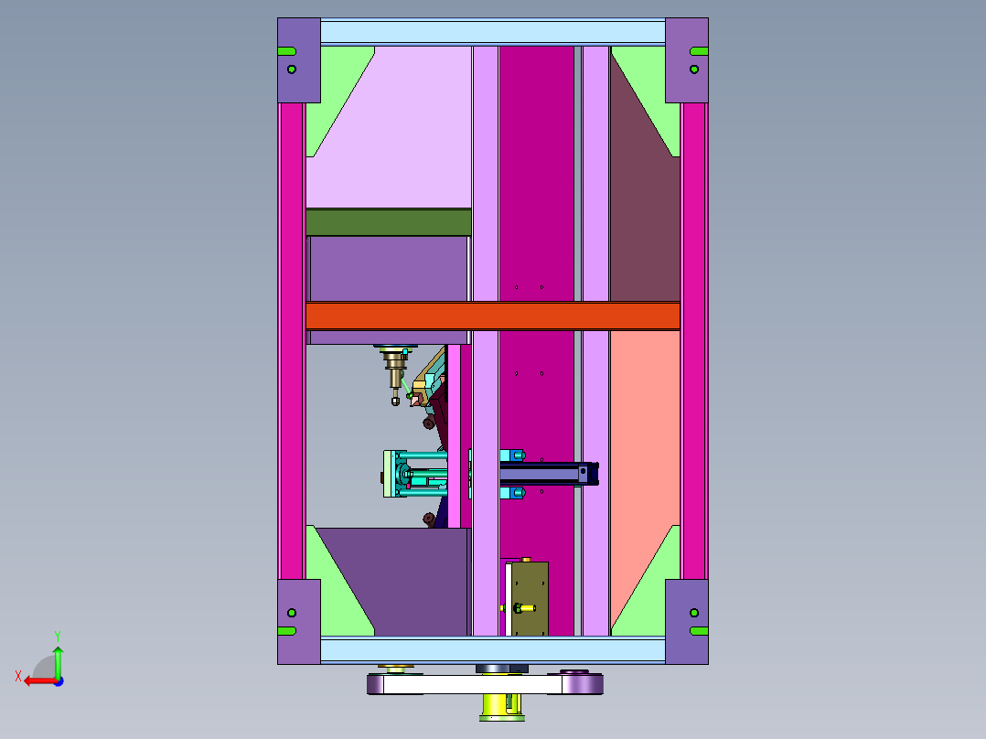 精密非标定制车铣一体机床后视图