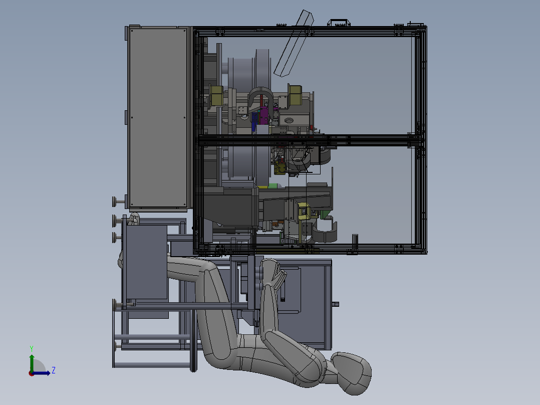 半自动端子插入机装配左视图