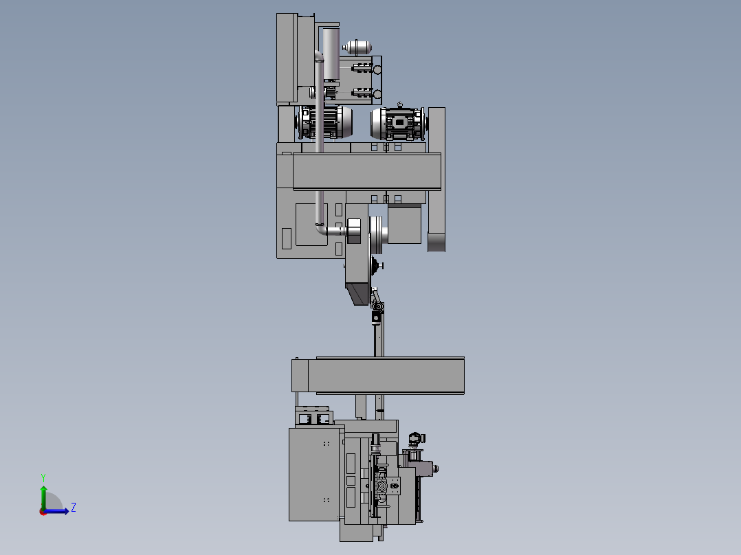 自动送料研磨机左视图
