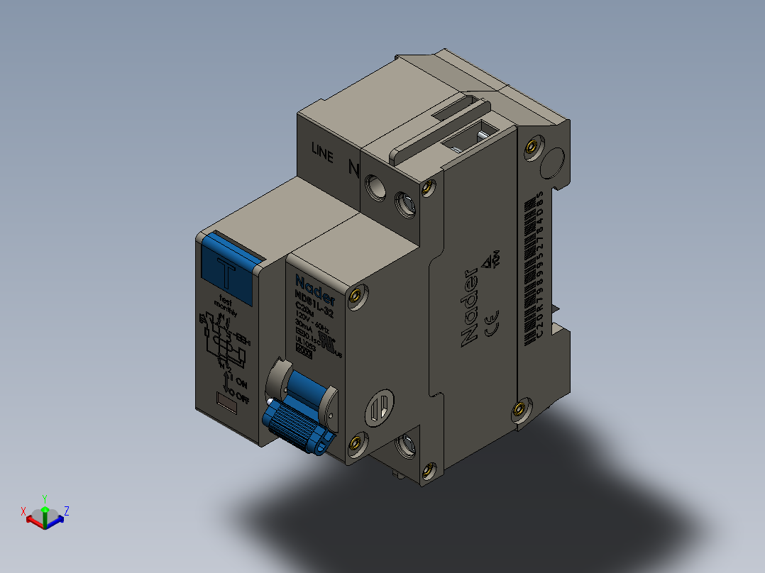 断路器正等轴测图