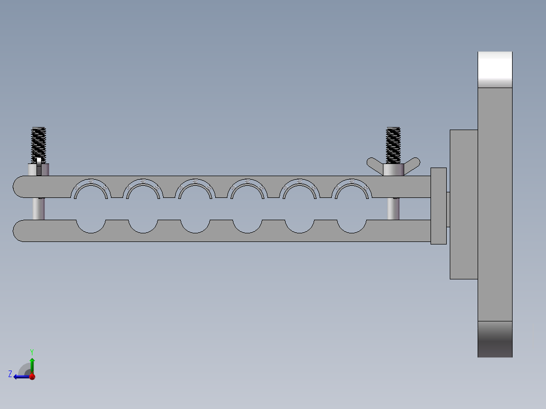 电缆支撑保护架右视图