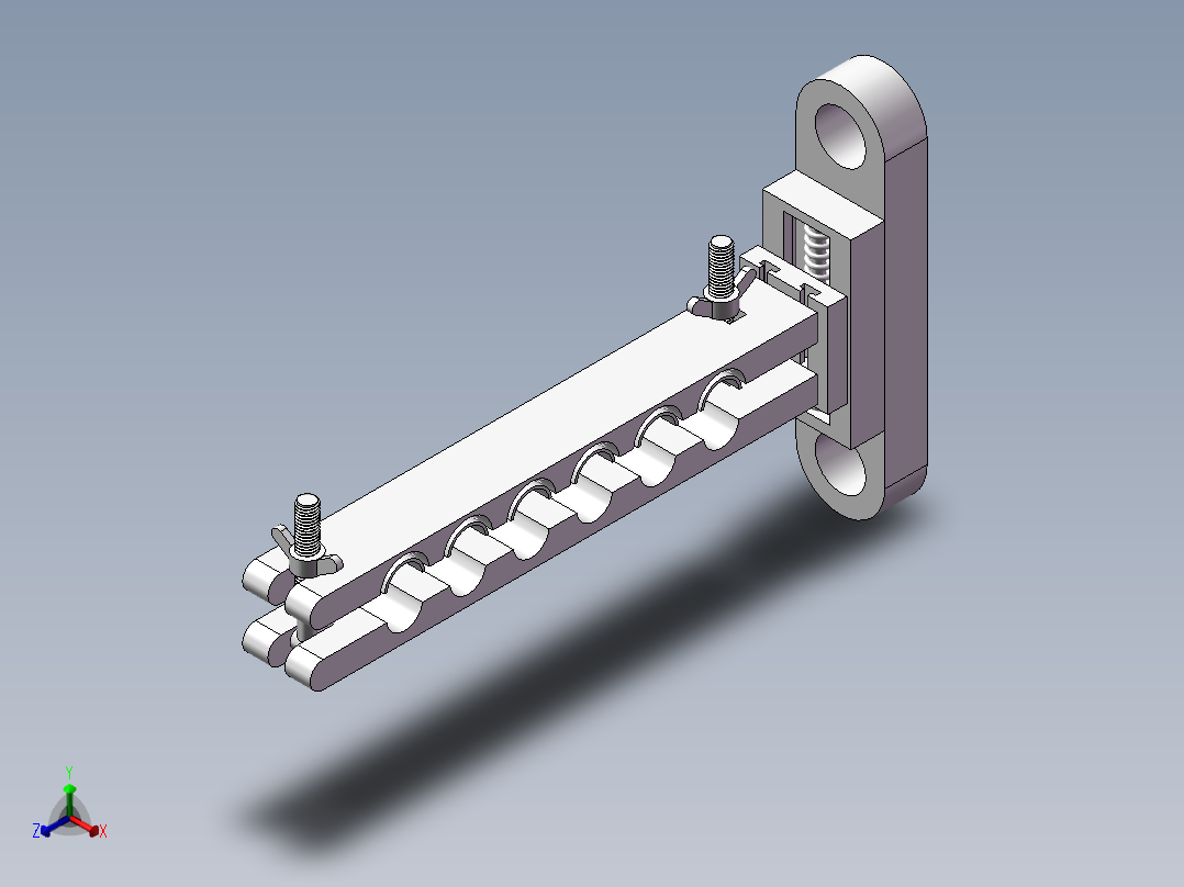 电缆支撑保护架正等轴测图