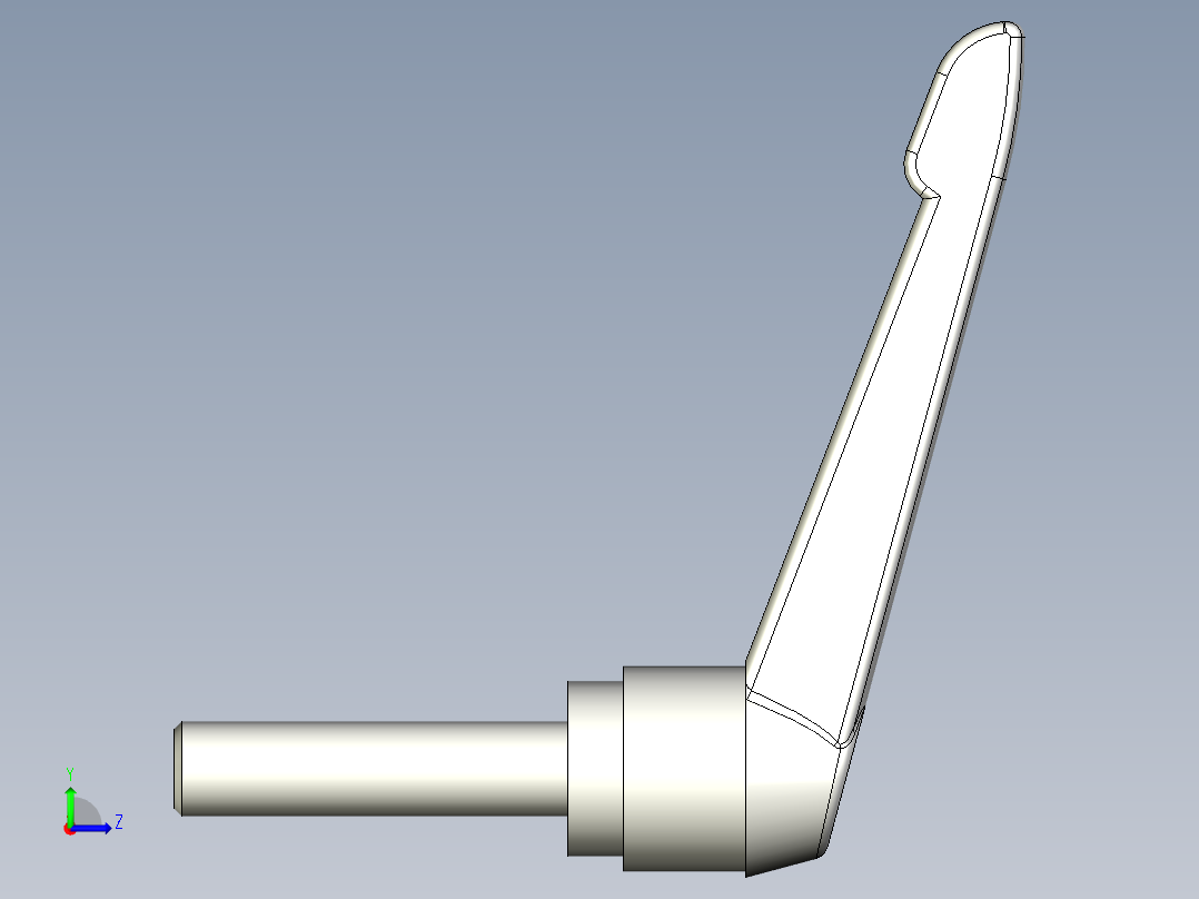 調整式把手(鋅合金)5568-3D多系列多零件图纸模型左视图