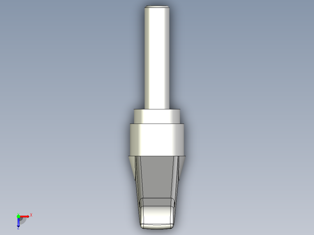調整式把手(鋅合金)5568-3D多系列多零件图纸模型俯视图