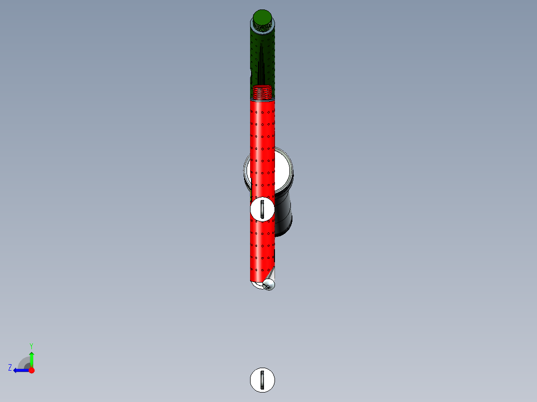 露营步行杆右视图