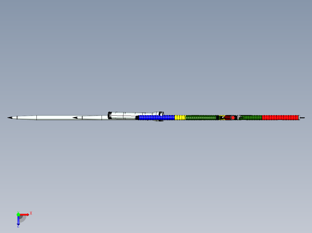 露营步行杆俯视图