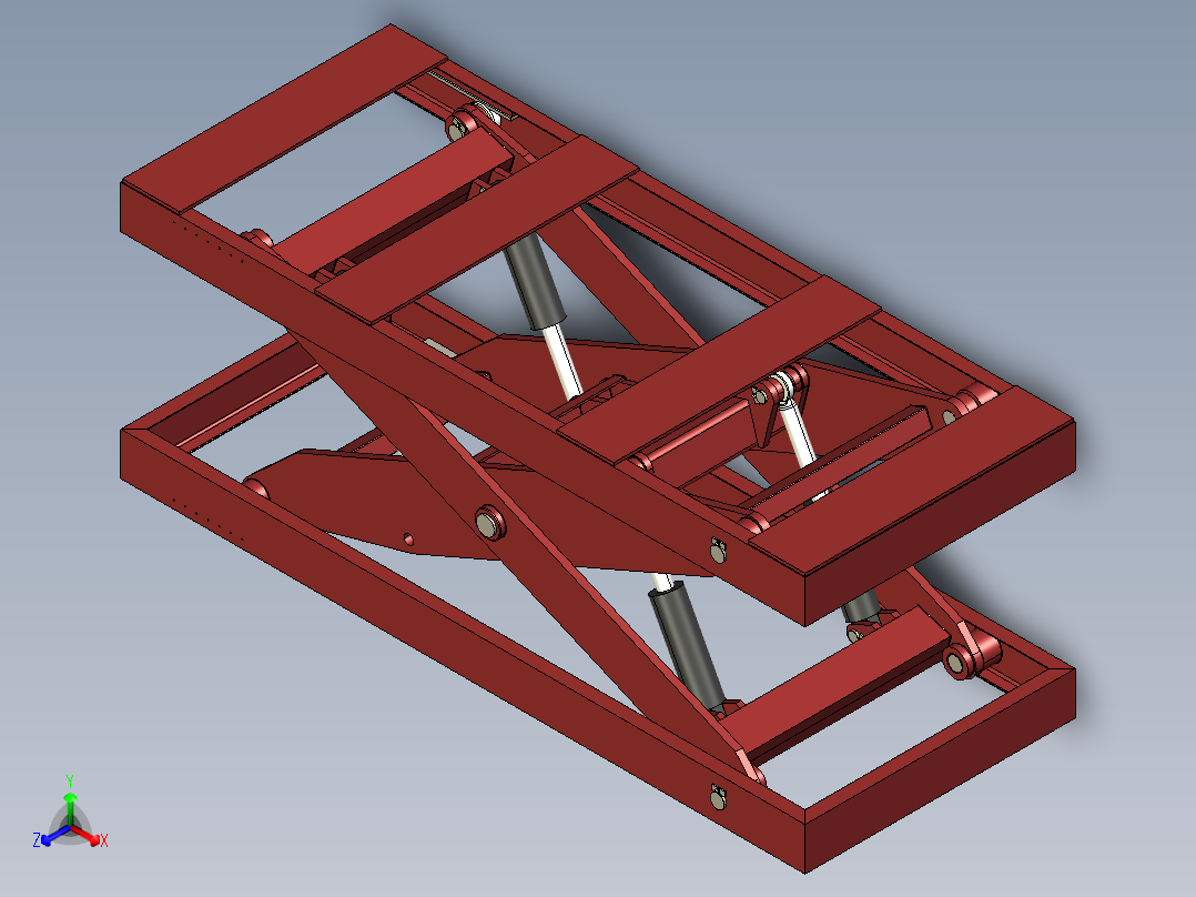 剪式举升机正等轴测图